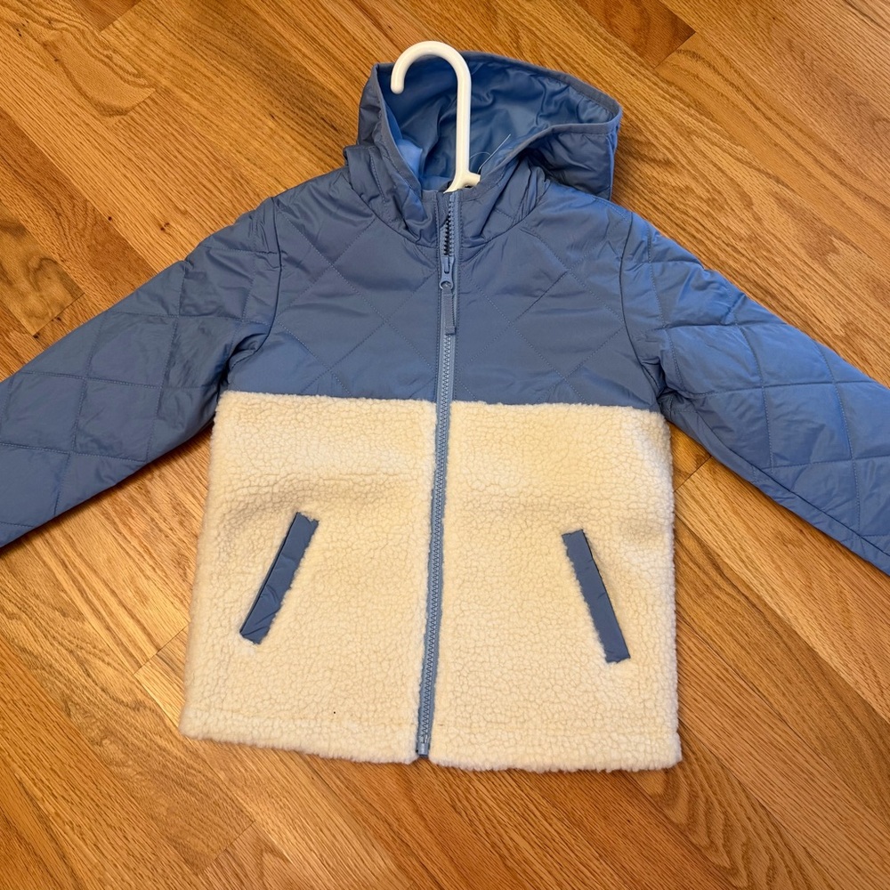 Crewcuts Blue and Cream Quilted Jacket